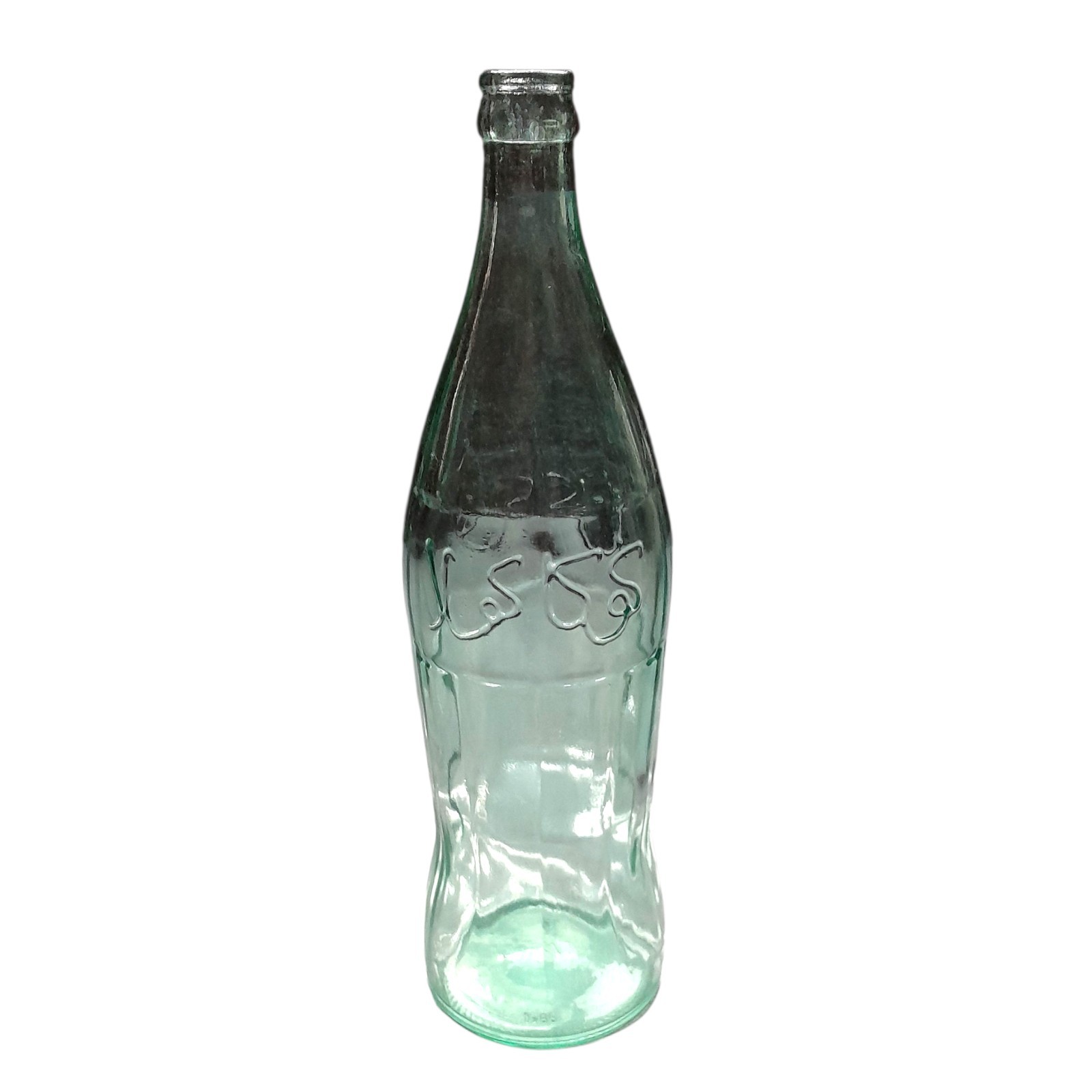(2 Bottle​s) RARE 1986 Coca-Cola 1L /33.8oz Bottle Embossed Arabic Script Glass