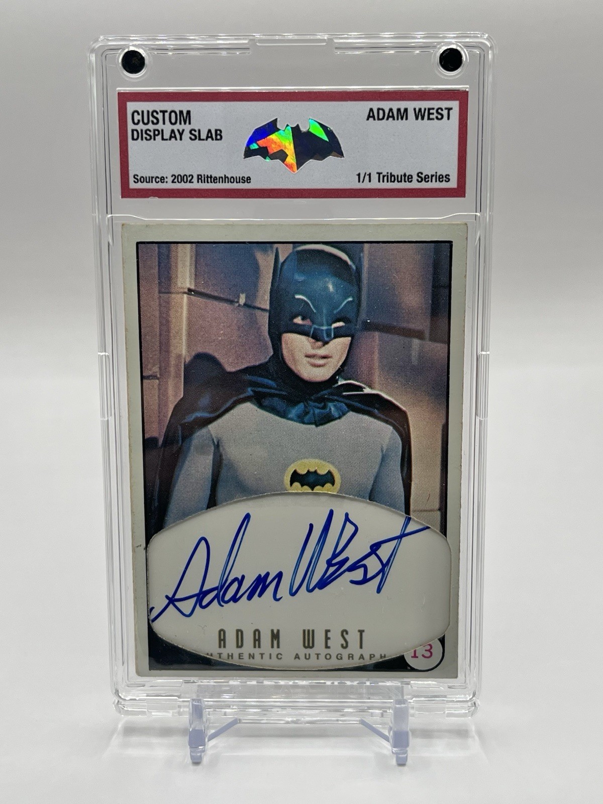 ADAM WEST Signed Custom 1/1 Batman (1966 Bat Laffs #13 Card) - Rittenhouse Auto
