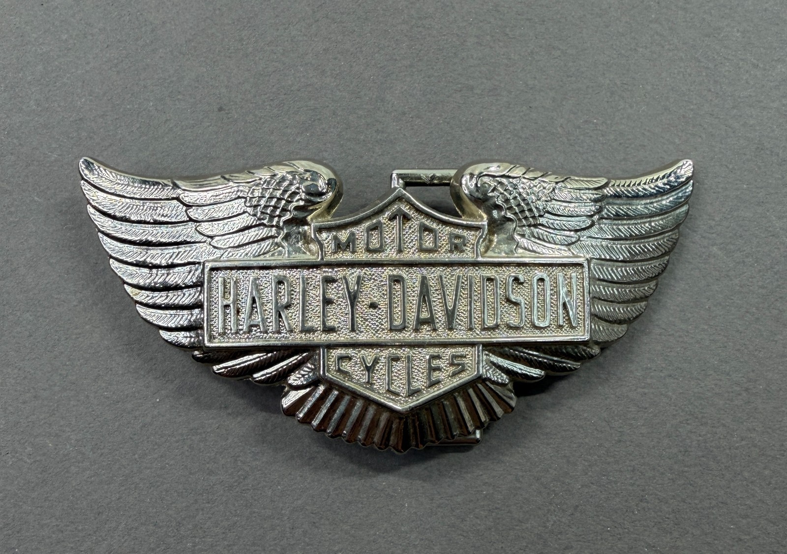 Vintage Harley Davidson Belt Buckle 1974 Righteous Products Wings Biker Vintage Harley Davidson Belt Buckle 1974 Righteous Products Wings Biker