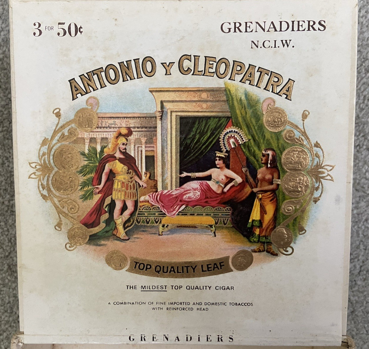 Vintage ANTONIO y CLEOPATRA Cigar Box 50 GRENADIERS Vintage ANTONIO y CLEOPATRA Cigar Box 50 GRENADIERS