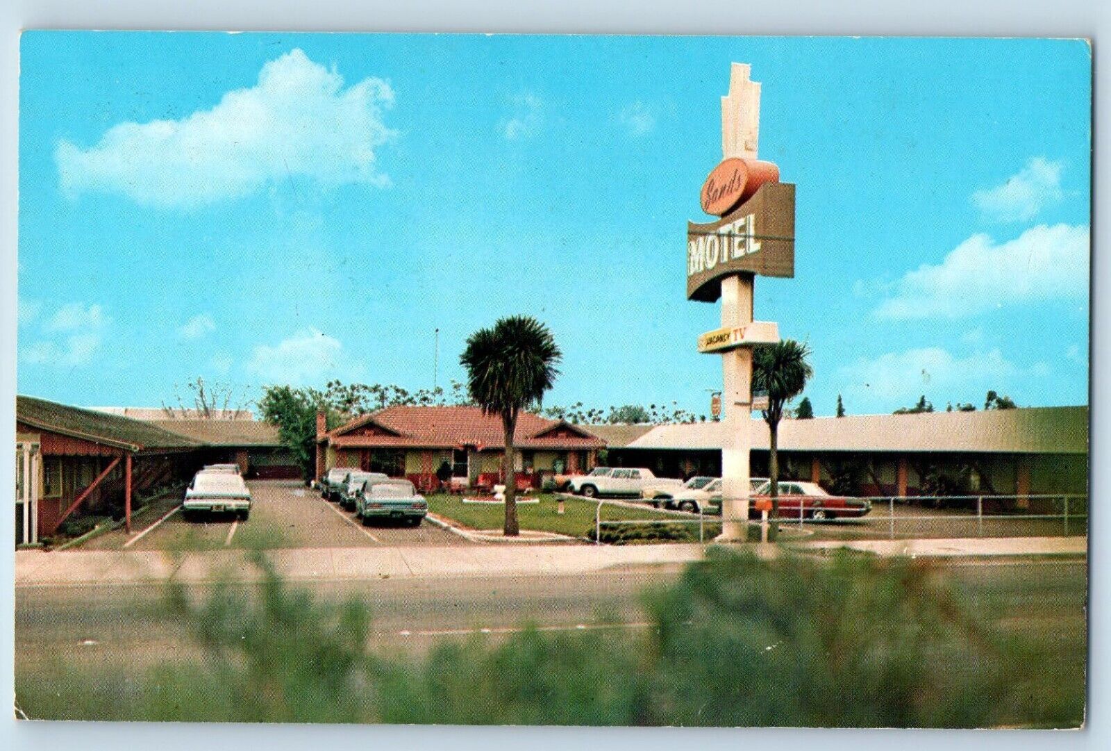 San Jose California CA Postcard Sands Motel South First Street c1960's Vintage