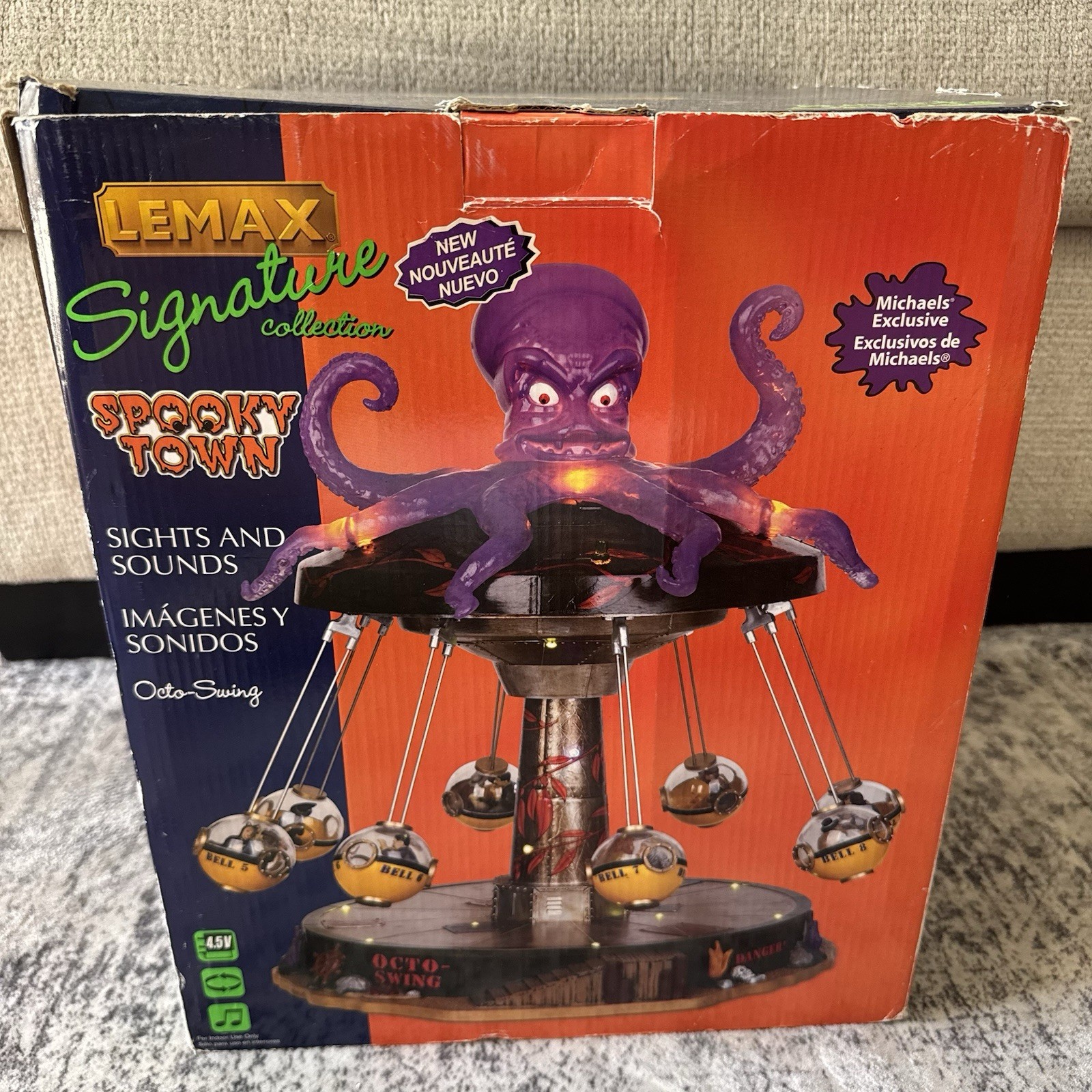 Retire Lemax Signature Spooky Town Octo-Swing Carnival Ride 14379 VIDEO Retire Lemax Signature Spooky Town Octo-Swing Carnival Ride 14379 VIDEO