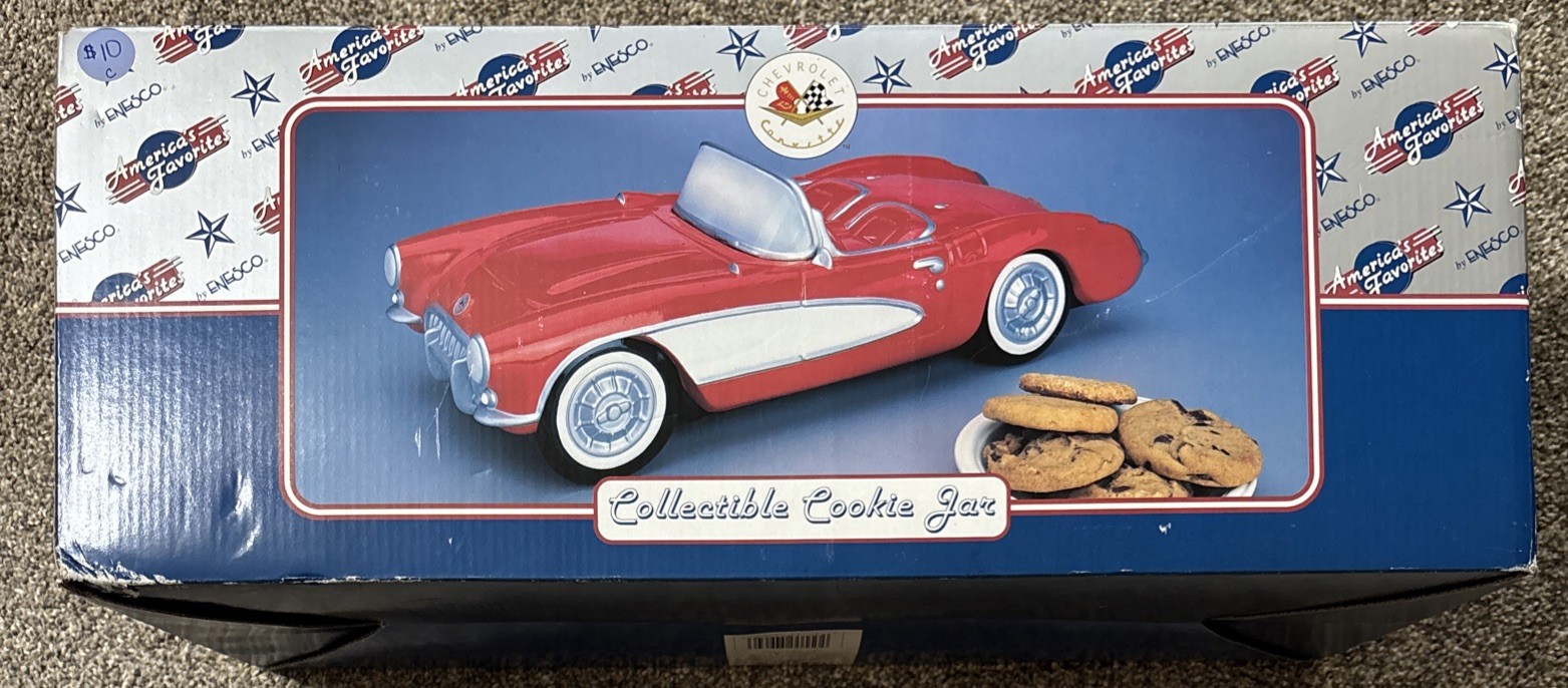 1956 Red Chevrolet Corvette Cookie Jar Enesco America\'s Favorites Collection NEW 1956 Red Chevrolet Corvette Cookie Jar Enesco America\'s Favorites Collection NEW