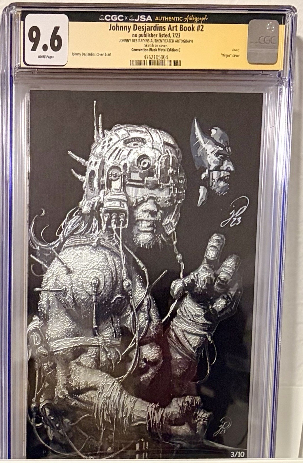 Weapon X Wolverine Johnny Desjardins Metal Signed Sketch Remark 3/10 CGC Weapon X Wolverine Johnny Desjardins Metal Signed Sketch Remark 3/10 CGC