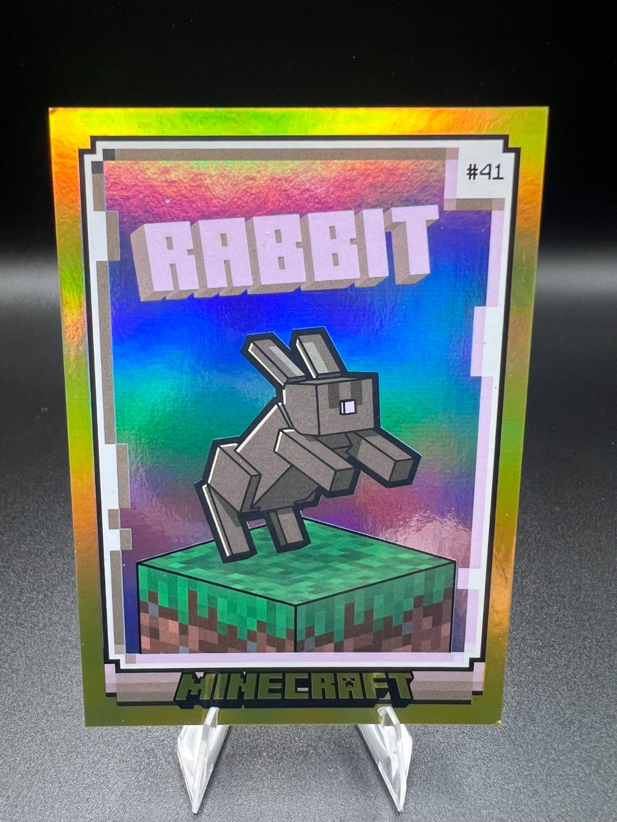 2024 Panini Minecraft Trading Card Rabbit #41 SSP 93/99 Gold Foil 2024 Panini Minecraft Trading Card Rabbit #41 SSP 93/99 Gold Foil