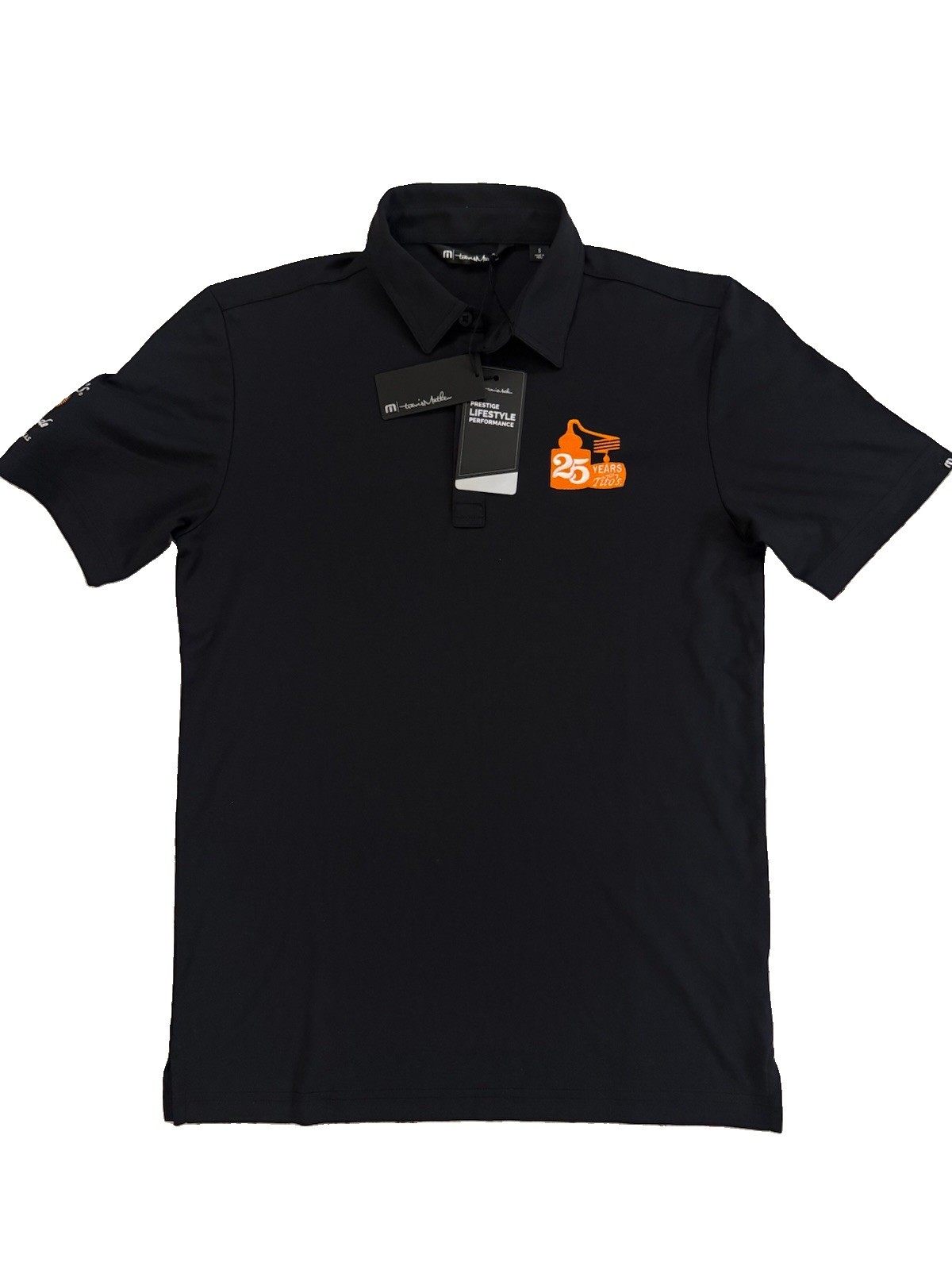 New Travis Mathews Tito’s Vodka Golf Polo. Size Small Oceanside Solid Black Polo New Travis Mathews Tito’s Vodka Golf Polo. Size Small Oceanside Solid Black Polo