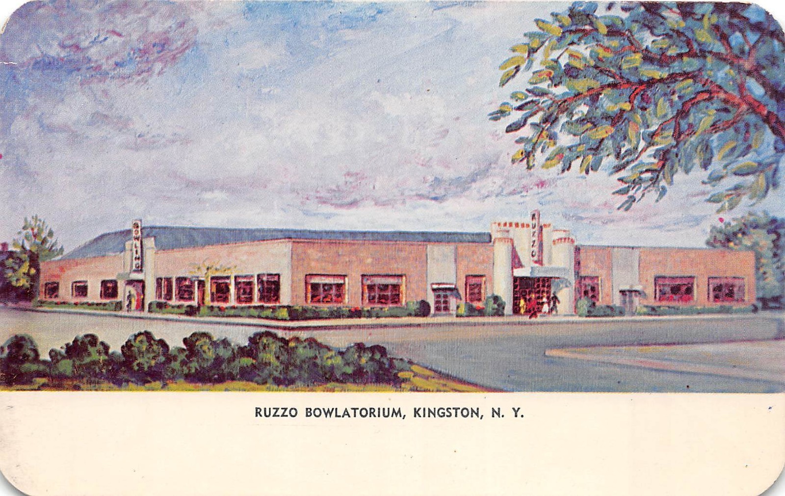 C98/ Sports Postcard Chrome Kingston New York Ruzzo Bowlatorium Bowling Alley C98/ Sports Postcard Chrome Kingston New York Ruzzo Bowlatorium Bowling Alley