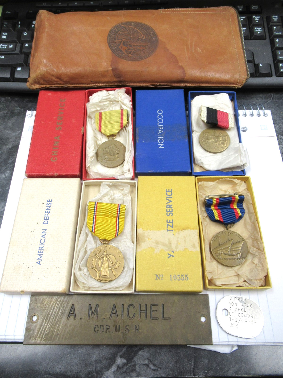 Pre WWII IDd Named USN Commander Medal Grouping China Defense Yangtze Occupation Pre WWII IDd Named USN Commander Medal Grouping China Defense Yangtze Occupation