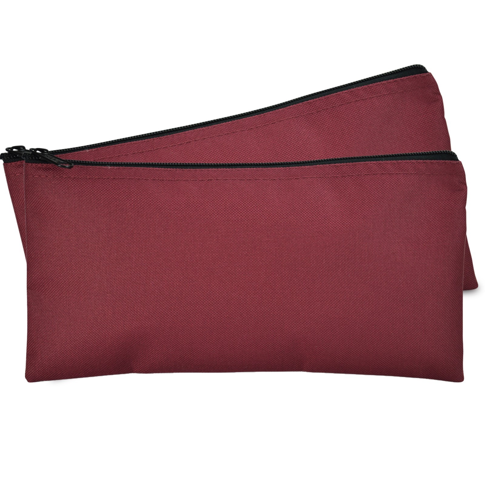 Deposit Bag Bank Pouch Zippered Safe Money Bag Organizer in Maroon Red 2 PACK Deposit Bag Bank Pouch Zippered Safe Money Bag Organizer in Maroon Red 2 PACK