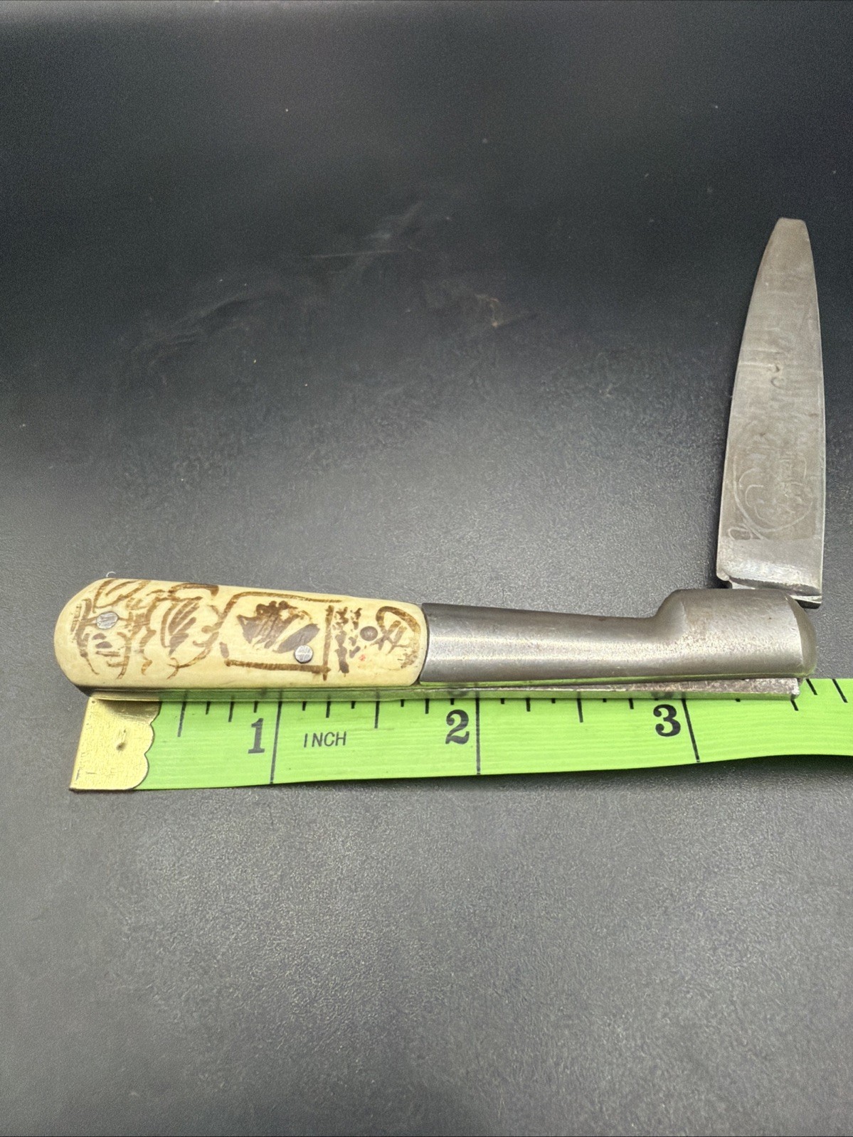 Antique Corsican Italian Vendetta Knife Engraved Blade Fascinating Knife Antique Corsican Italian Vendetta Knife Engraved Blade Fascinating Knife