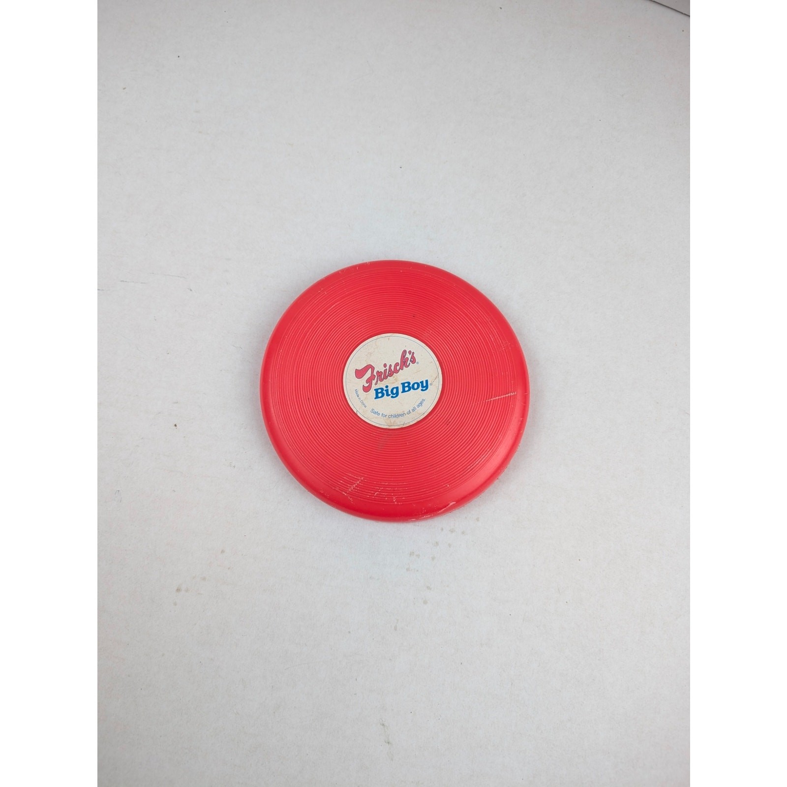 Vintage Frisch’s Big Boy Mini Red Flying Disc Frisbee Advertising Toy Vintage Frisch’s Big Boy Mini Red Flying Disc Frisbee Advertising Toy