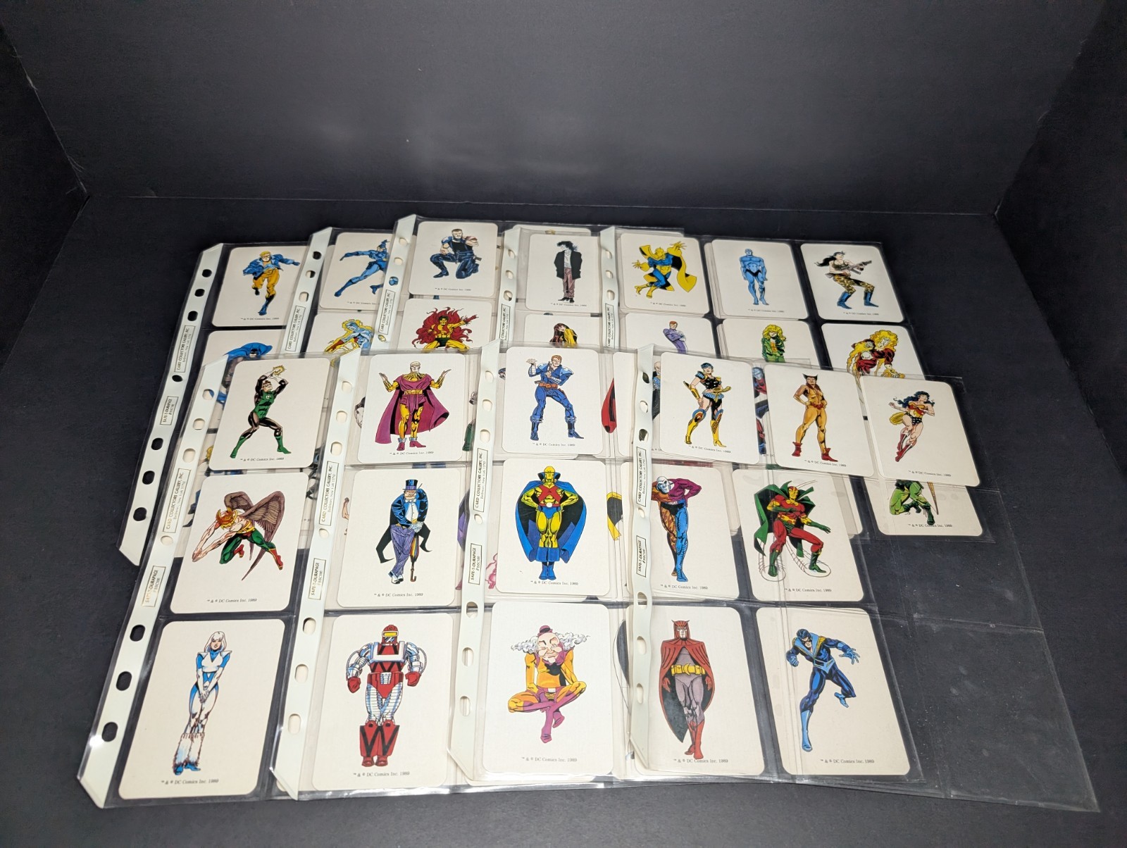RARE 1989 DC Comics Mayfair Justice League Trading Card Full Set Of 75 Cards RARE 1989 DC Comics Mayfair Justice League Trading Card Full Set Of 75 Cards