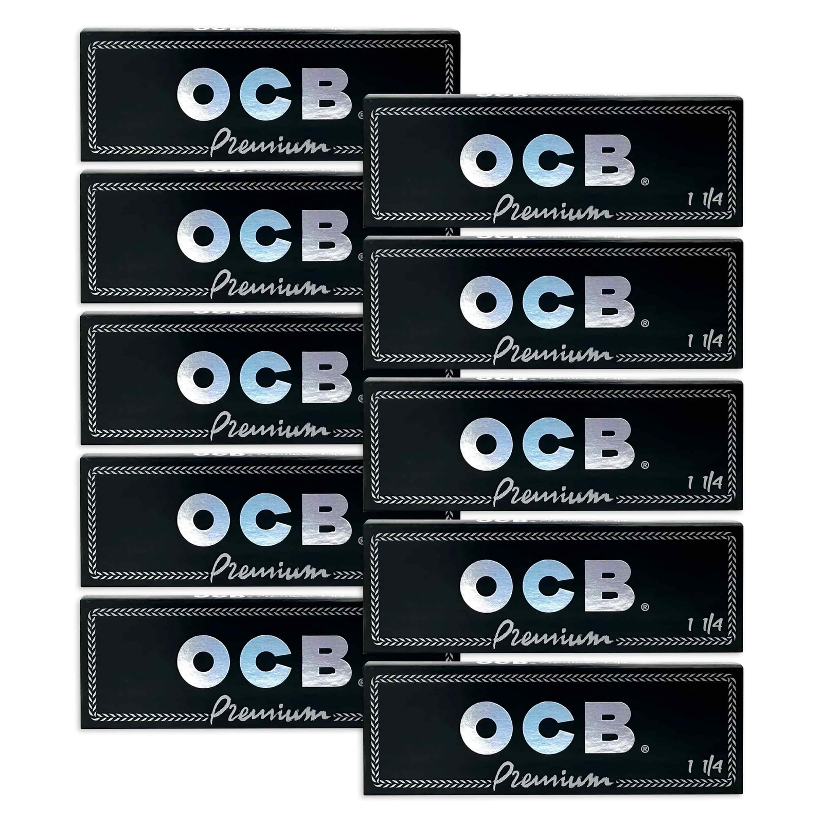 OCB Premium 1 1/4 1.25 Size Cigarette Rolling Papers (10 Booklets)