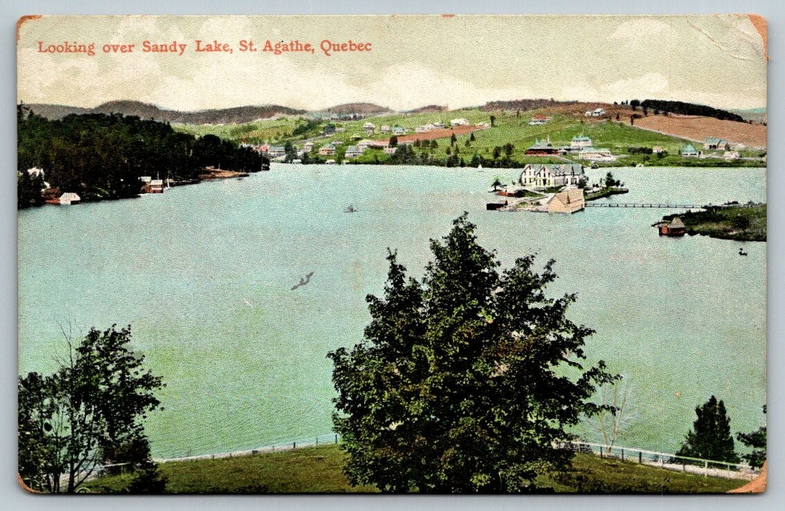 St. Agathe Quebec Canada Sandy Lake Postcard St. Agathe Quebec Canada Sandy Lake Postcard