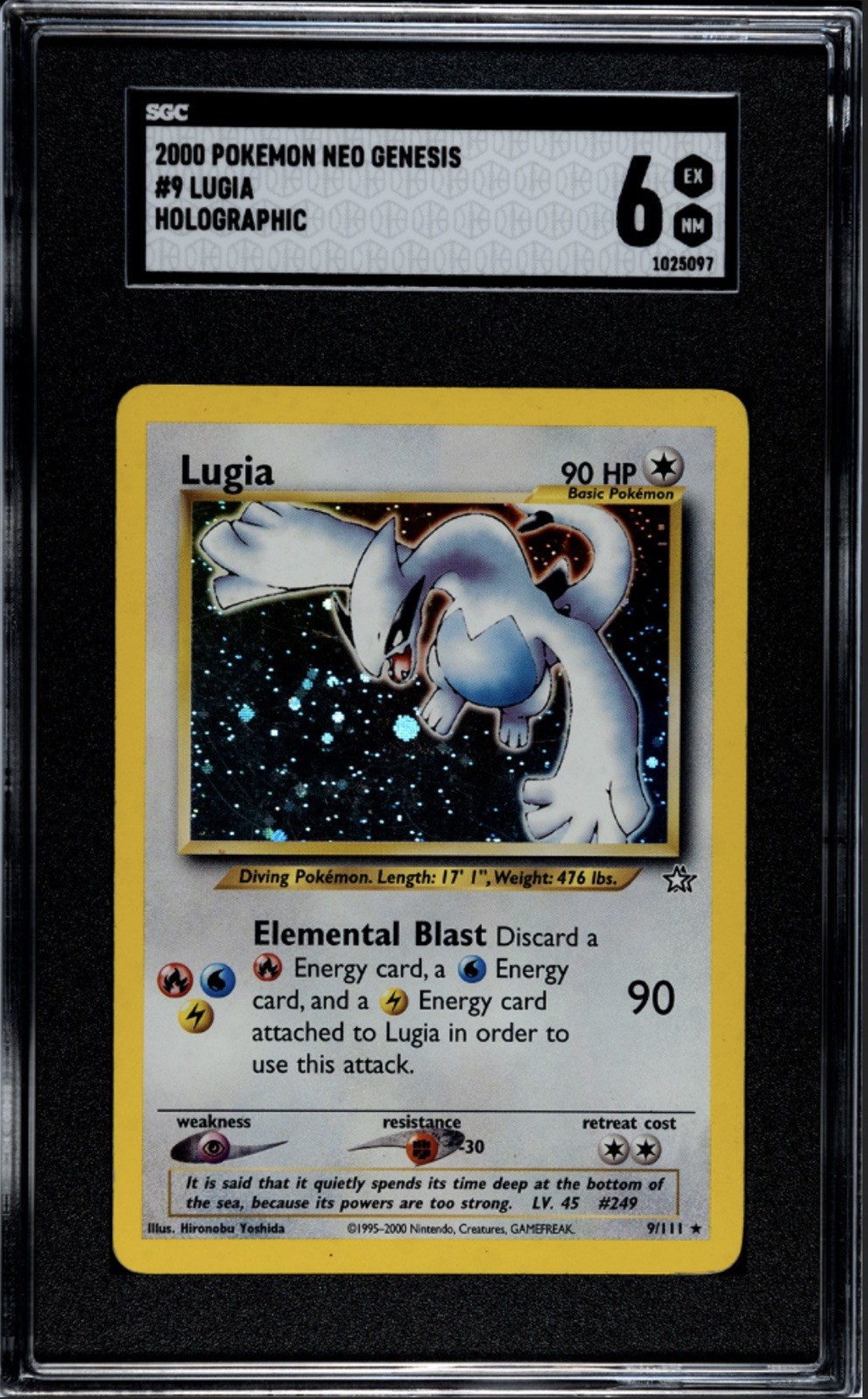 2000 NEO GENESIS #9 LUGIA SGC 6 2000 NEO GENESIS #9 LUGIA SGC 6