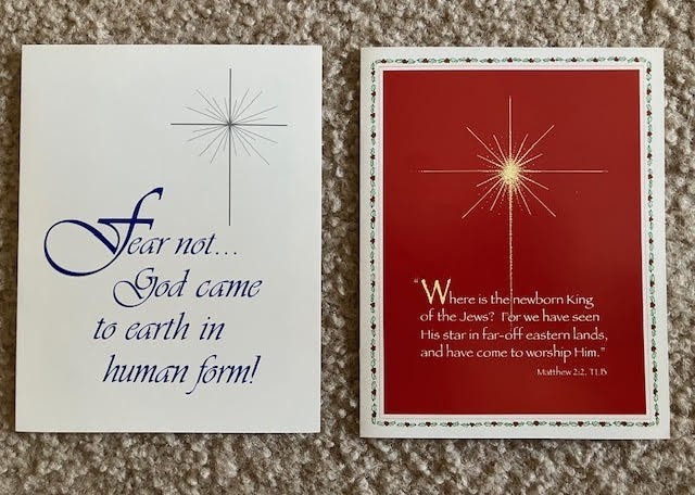 Vintage 1992 & 1993 Reverend Billy Graham Christmas Holiday Cards - Signed Vintage 1992 & 1993 Reverend Billy Graham Christmas Holiday Cards - Signed