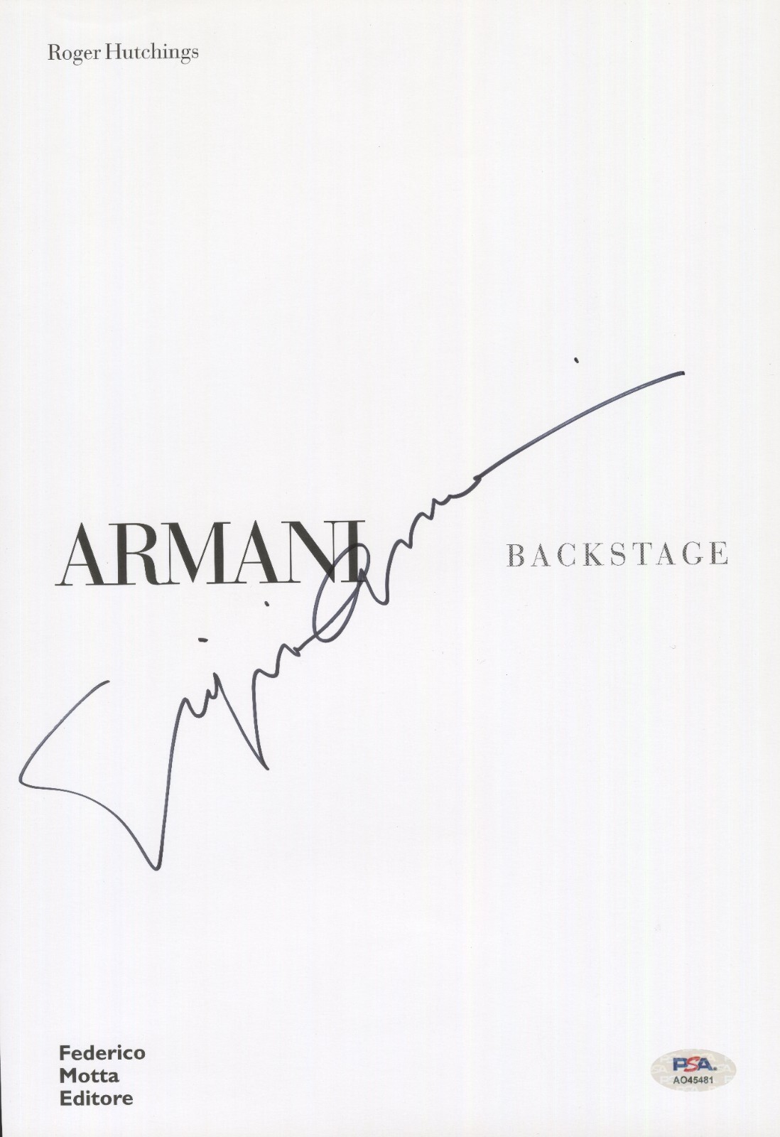 Giorgio Armani ~ Signed Autographed 