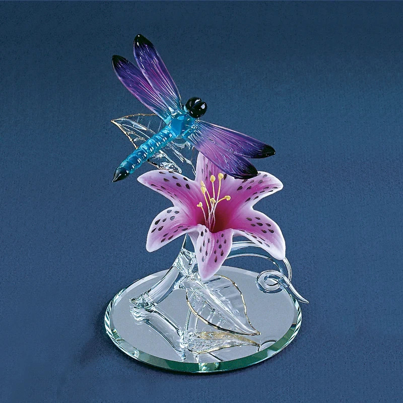 Glass Baron Dragonfly on Lily T5 341