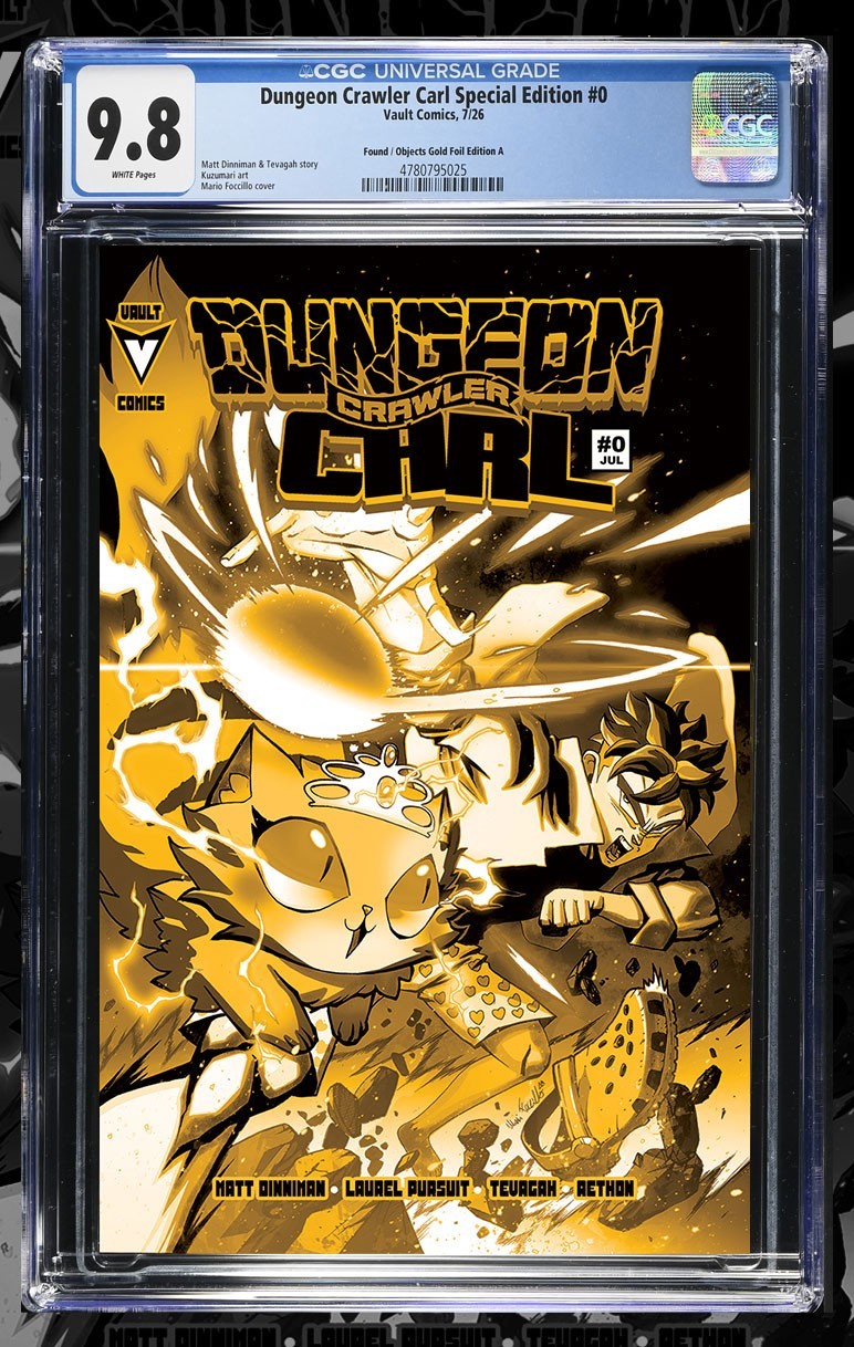 🏆 CGC 9.8 DUNGEON CRAWLER CARL #0 POKEMON HOMAGE SECRET GOLD FOIL LMTD 150