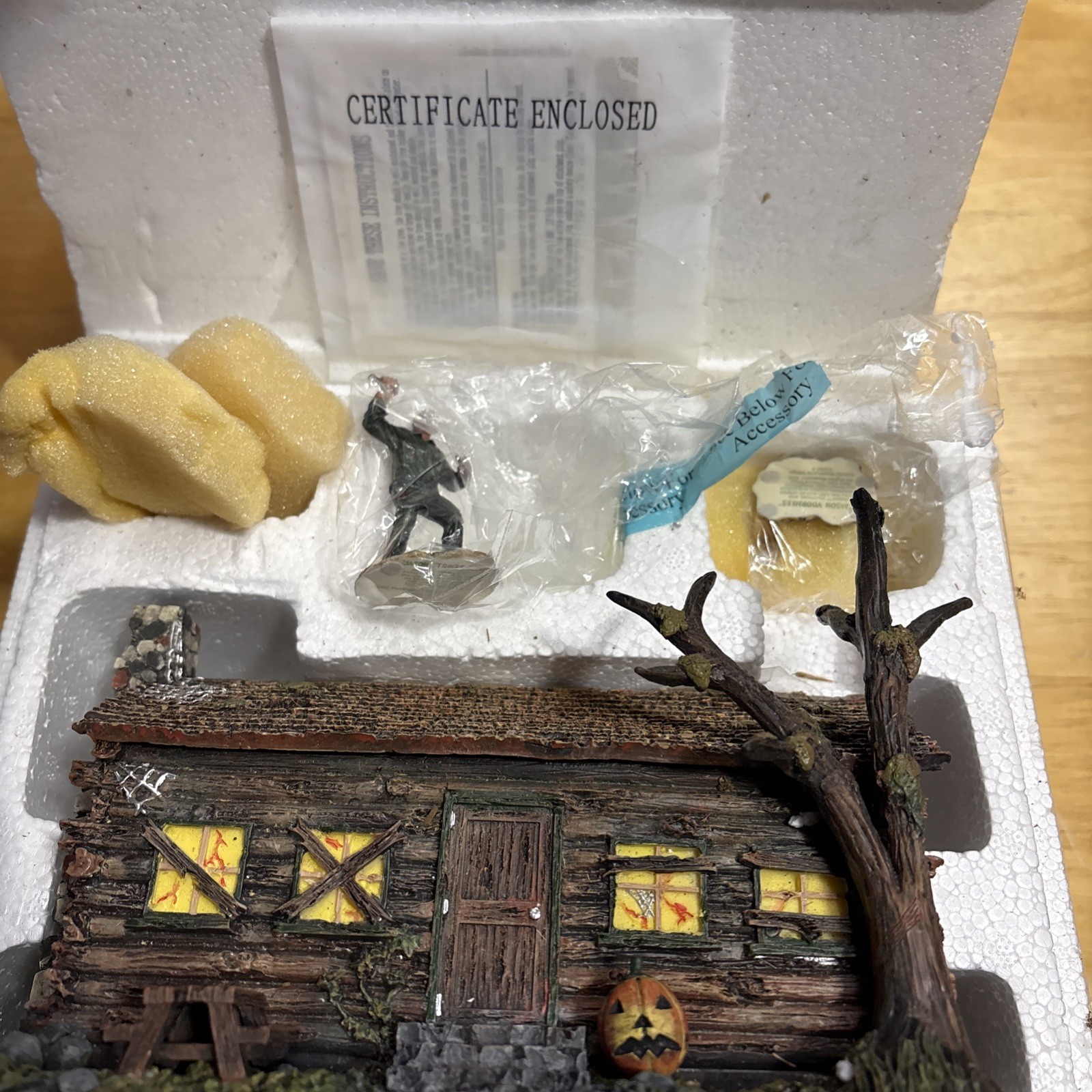 Broken miniature Hawthorne Village “Camp Crystal Lake Cabin” Broken miniature Hawthorne Village “Camp Crystal Lake Cabin”