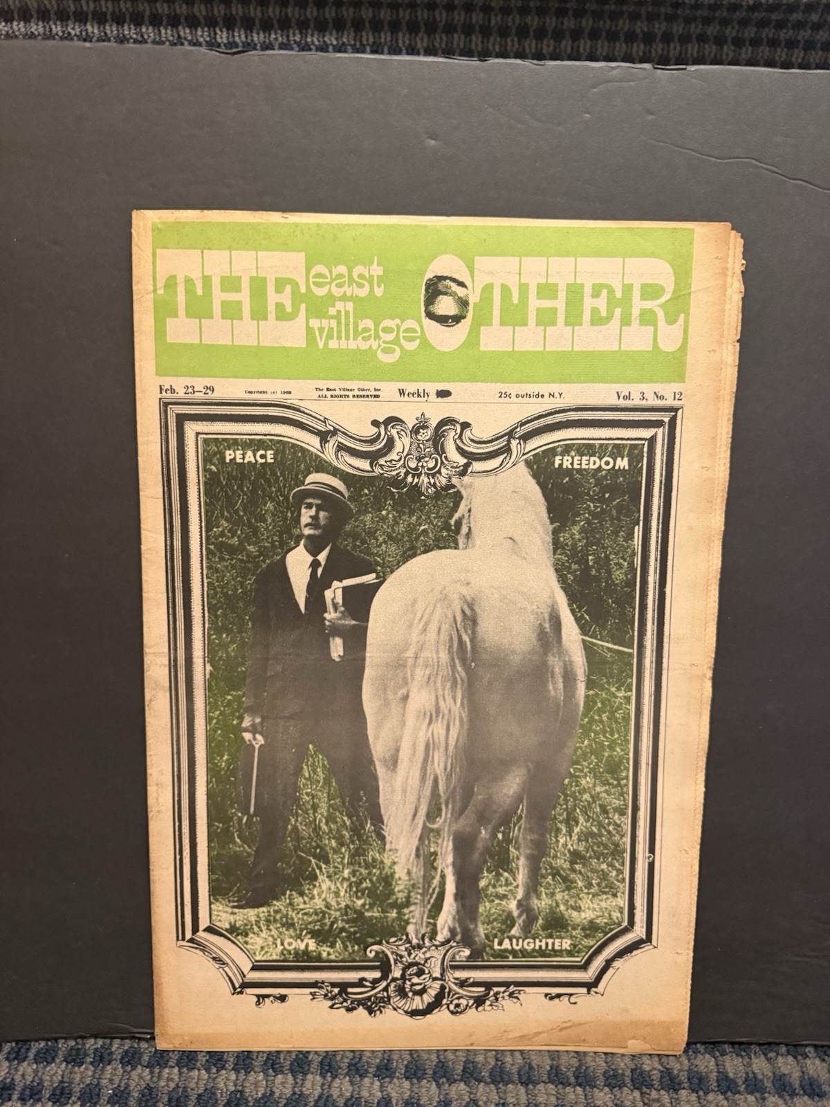 1968 February The East Village Other Newspaper, Peace, Freedom, Laughter (10T) 1968 February The East Village Other Newspaper, Peace, Freedom, Laughter (10T)