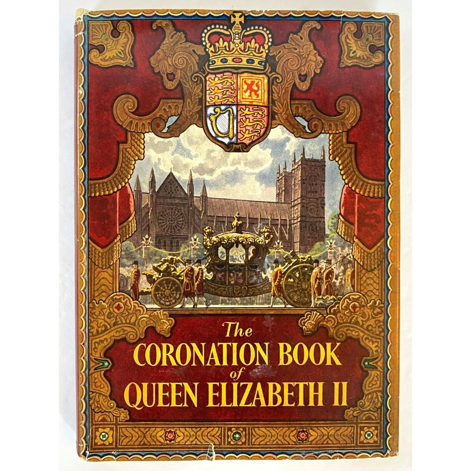 Vintage The Coronation Book of Queen Elizabeth II 1952 Illustrated Royal RARE