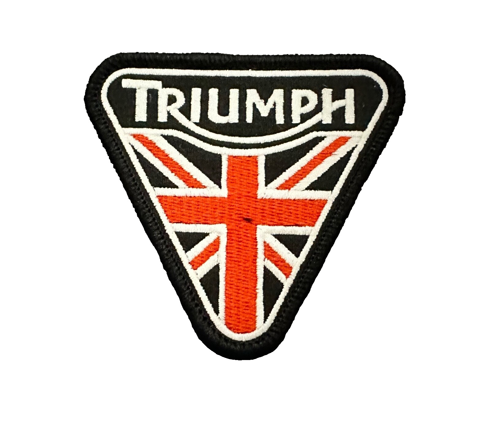 STUNNING VINTAGE STYLE TRIUMPH EMBROIDERED IRON-ON PATCH...RARE COLOR COMBO...