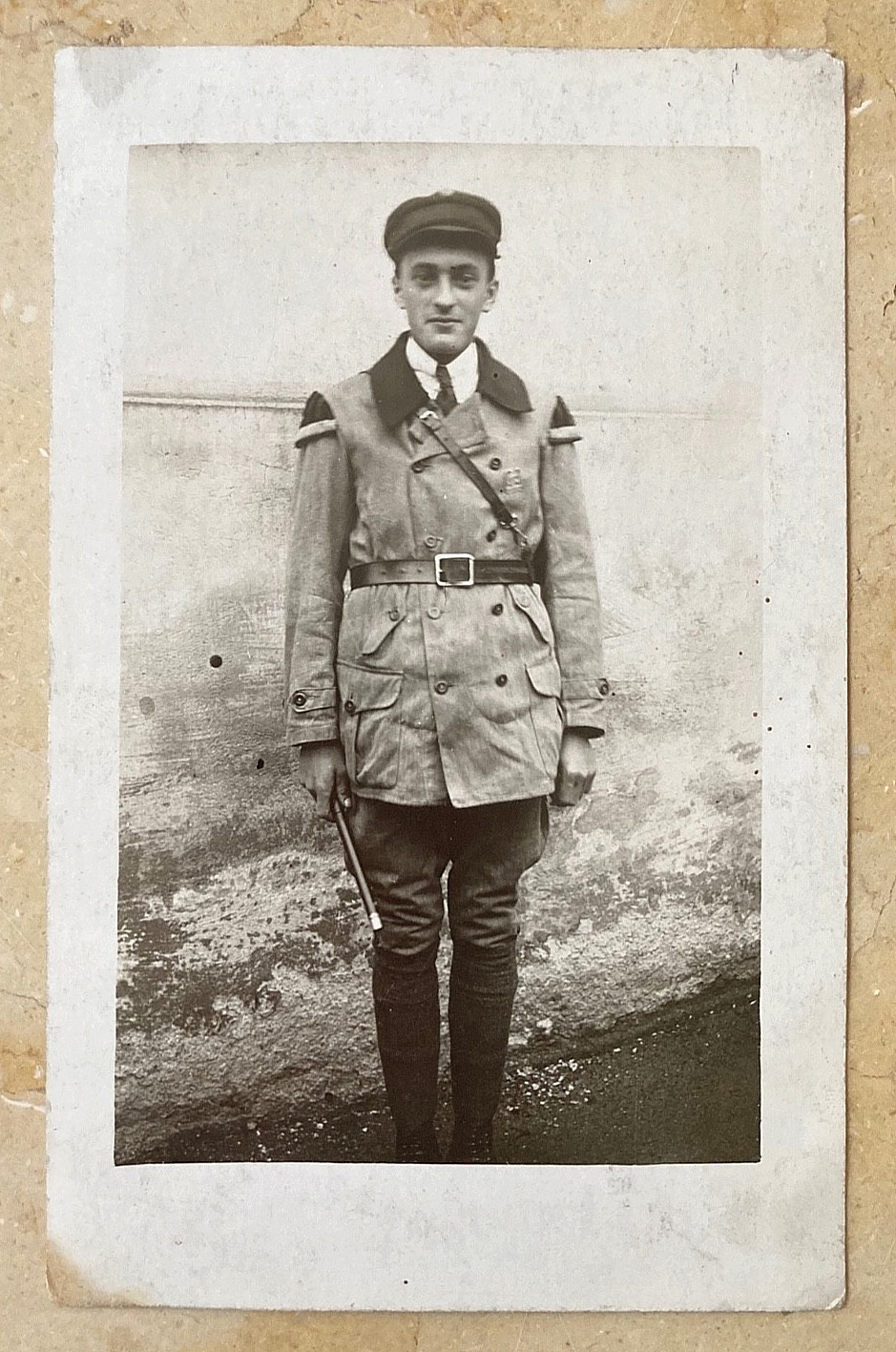 RARE POST-WW1 GERMAN FREIKORPS OBERLAND MUSICIAN w/FLUTE 1919 PHOTO POSTCARD