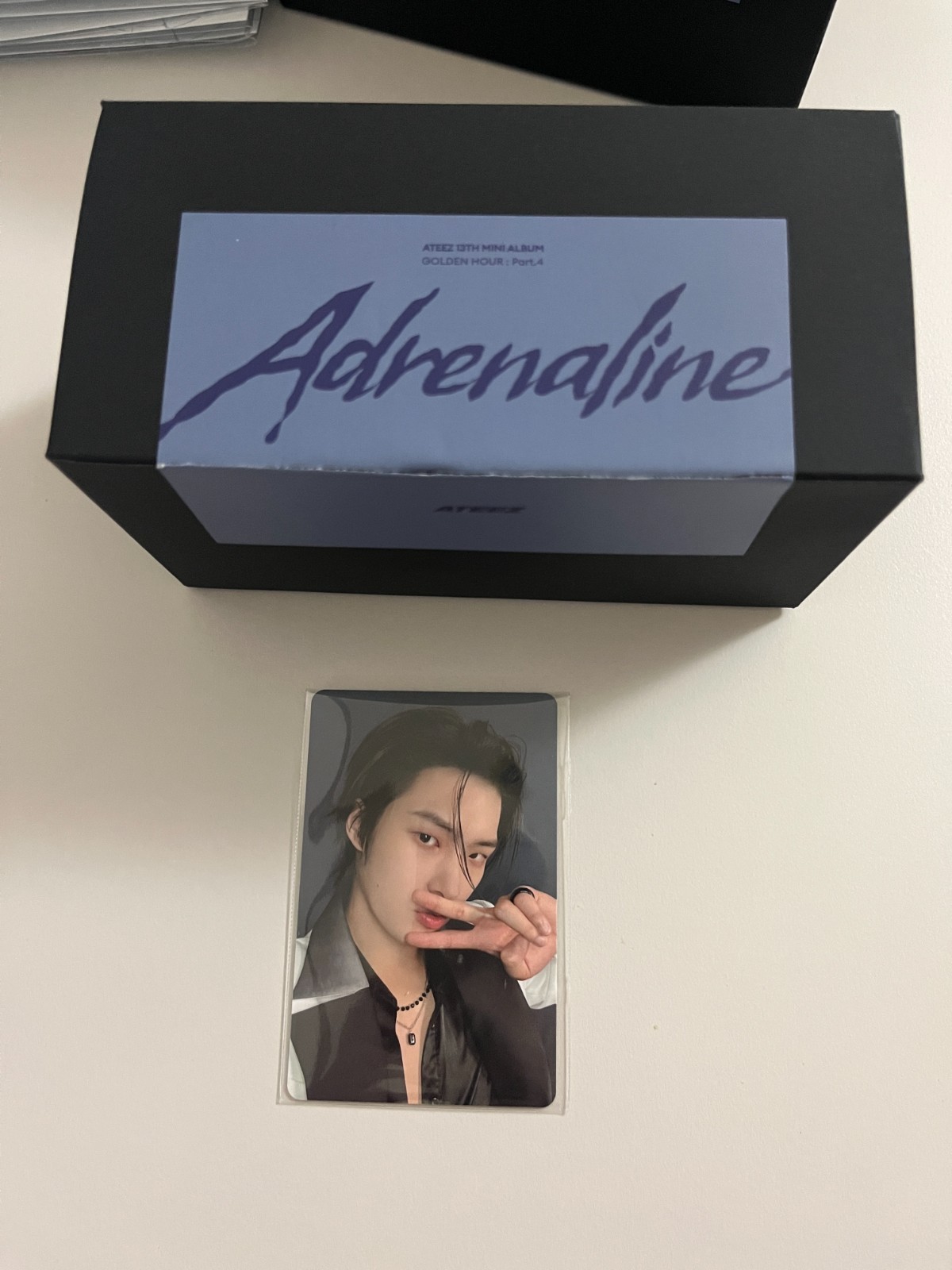 MINGI ATEEZ Photocard & Candle POP-UP Golden Hour Part.4 Adrenaline Official MINGI ATEEZ Photocard & Candle POP-UP Golden Hour Part.4 Adrenaline Official