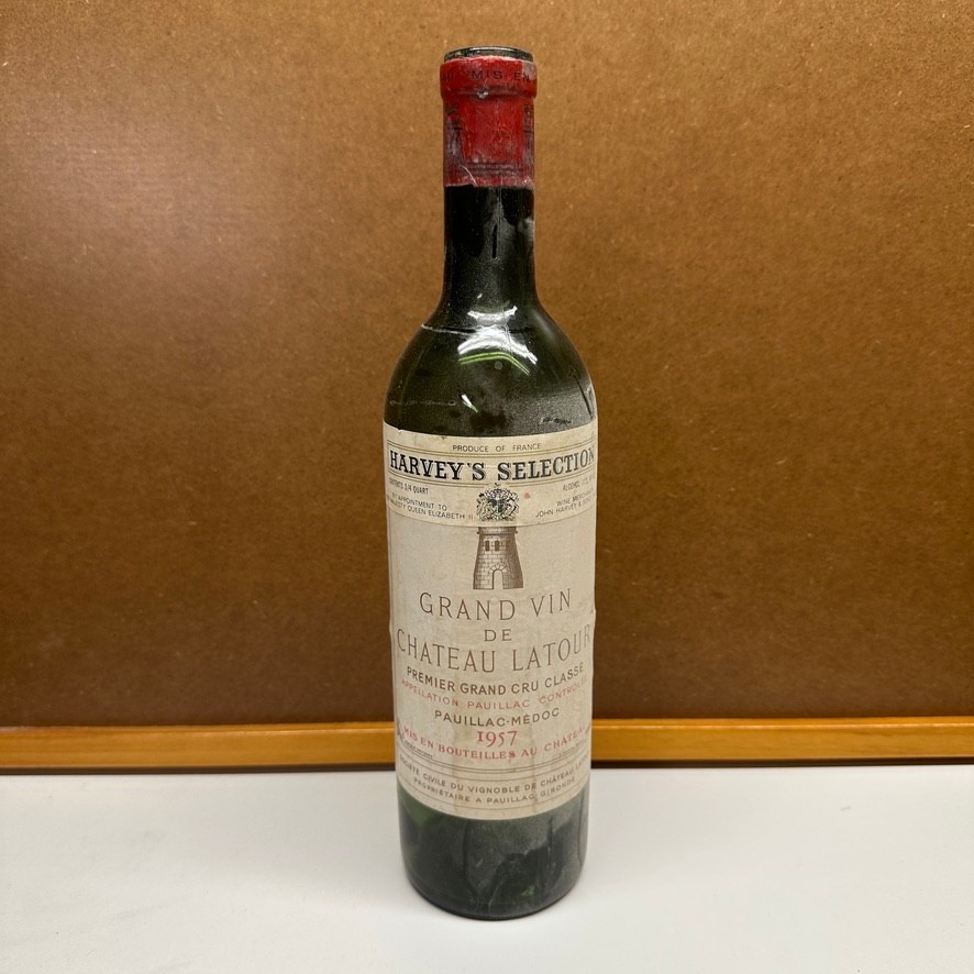 1957 Chateau Latour Empty Wine Bottle Harvey\'s Selection Pauillac Bordeaux Franc