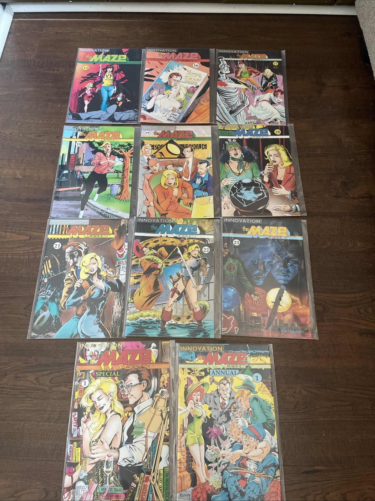 11 EARLY ADAM HUGHES Nice lot.  The Maze Agency run/lot: #15-23  in near mint E