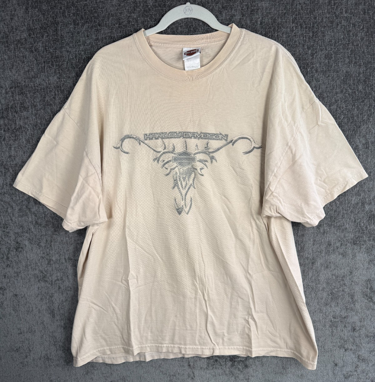 Vintage Harley Davidson T Shirt Mens 2XL Tan Mr Potato Cycle Nuts Bolts Idaho Vintage Harley Davidson T Shirt Mens 2XL Tan Mr Potato Cycle Nuts Bolts Idaho