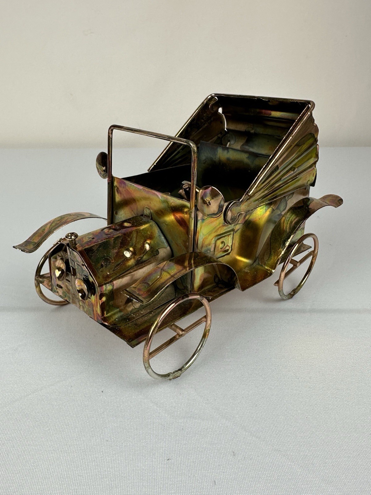 “Camptown Races” Vintage Copper Tin Metal Musical Car *Video “Camptown Races” Vintage Copper Tin Metal Musical Car *Video