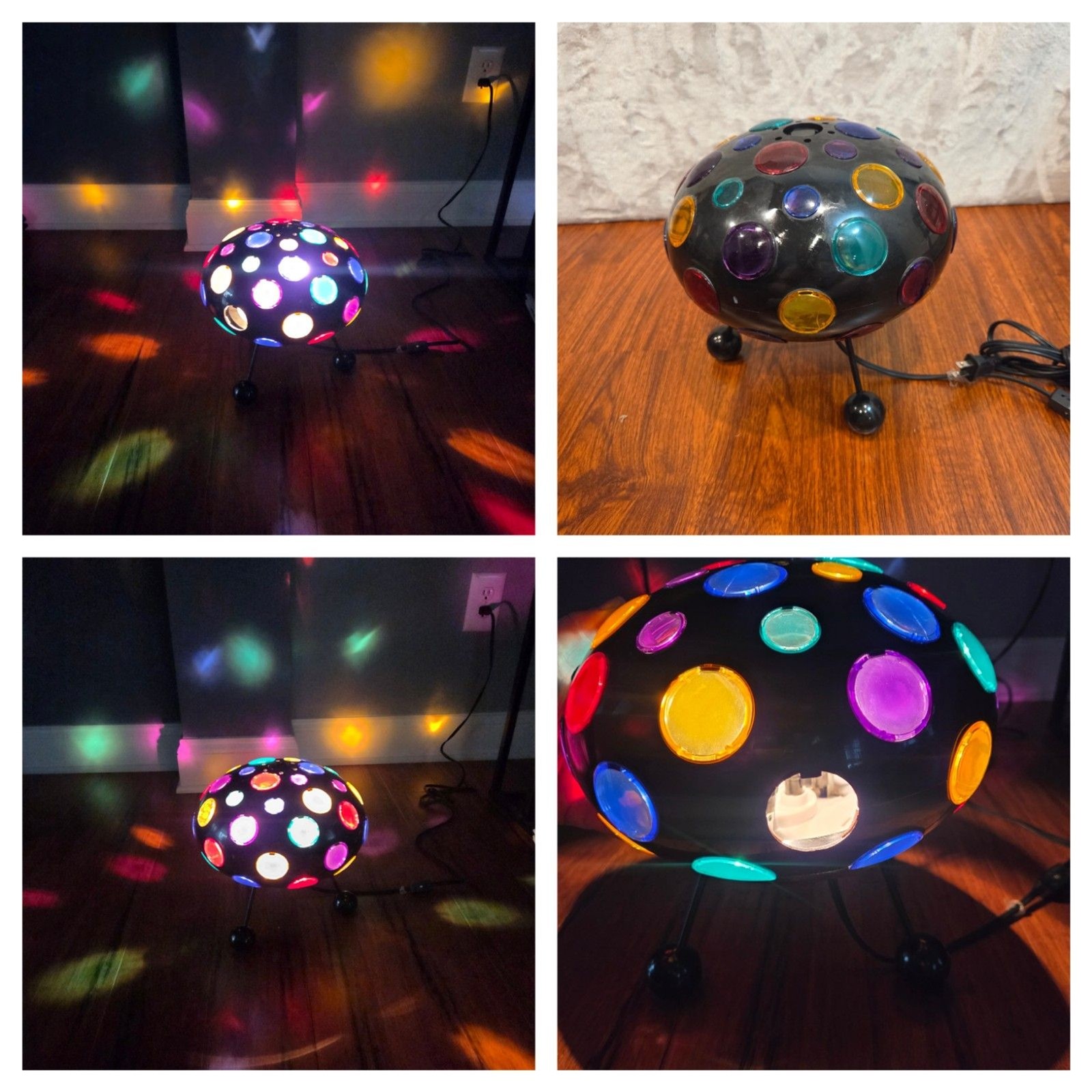 Vintage 2002 RABBIT TANAKA Rotating Rainbow Disco Light retro look