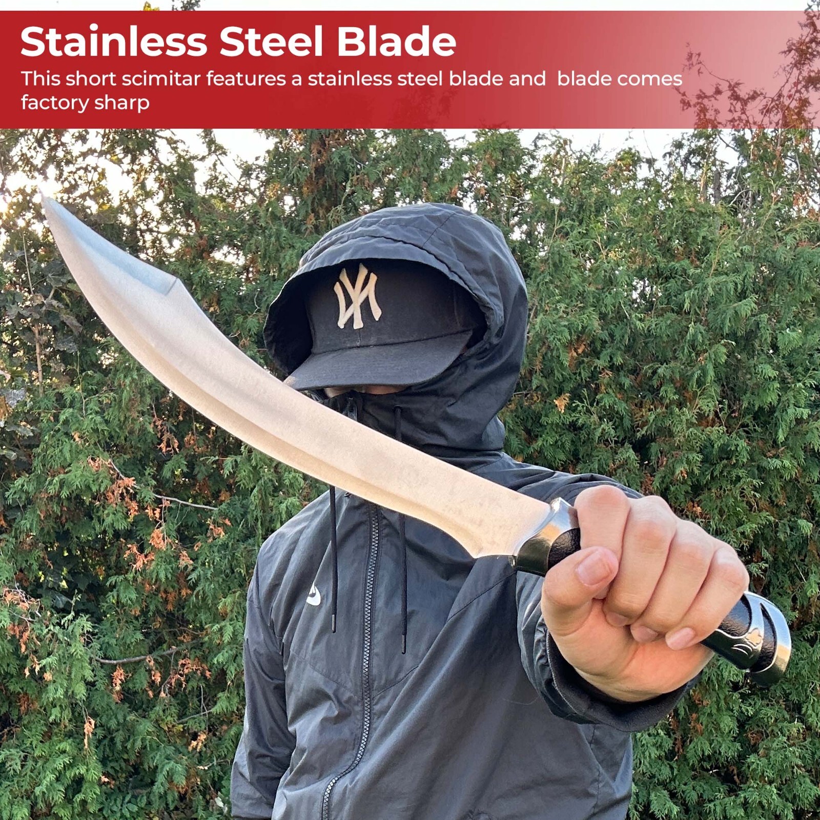 Legendary Blade of Frey Elven Short Scimitar with Scabbard Overall 16
