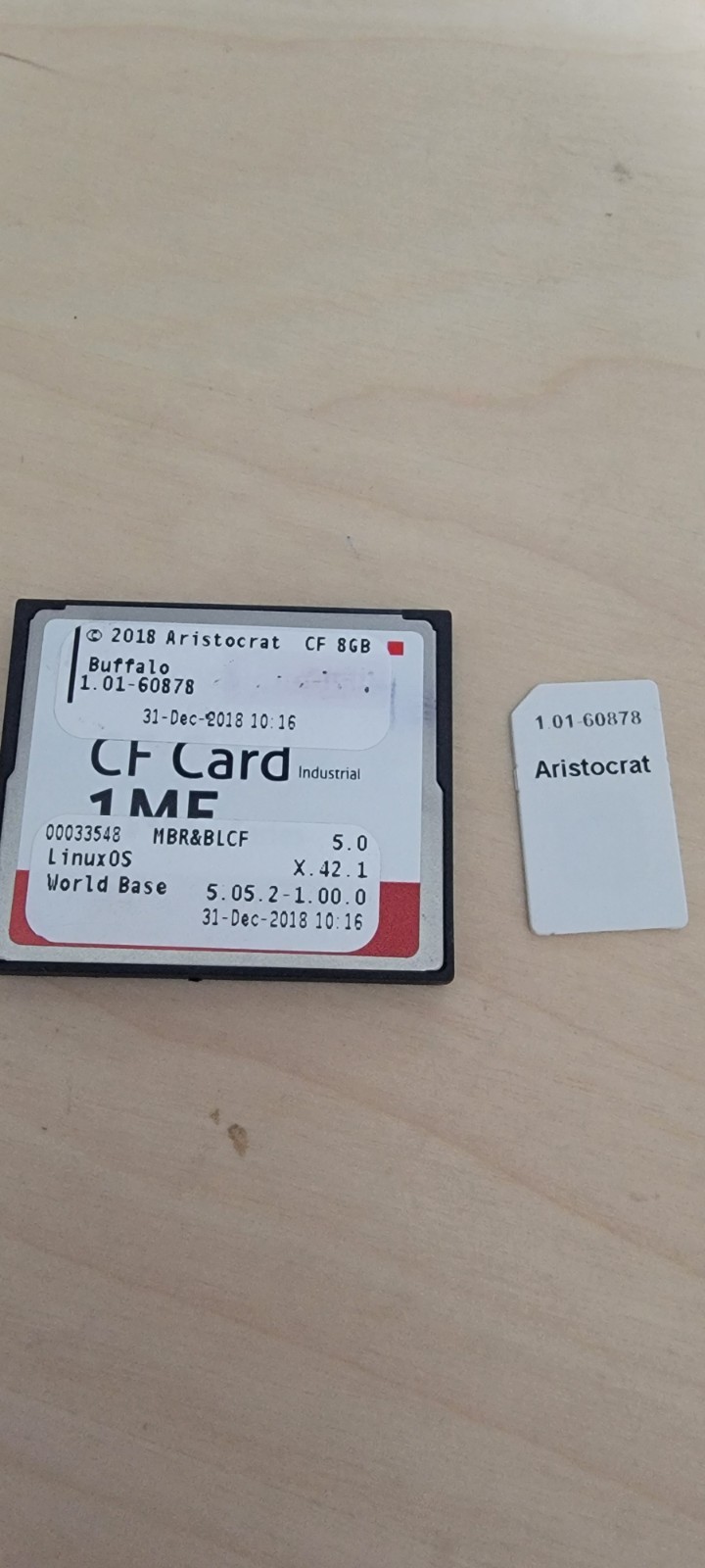 Aristocrat Buffalo 1.01-60878 Simm And Game Card