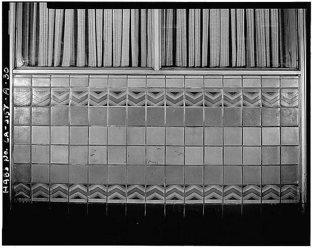 Los Angeles California 1930s Union Passenger Terminal Tile Arrival Lobby
