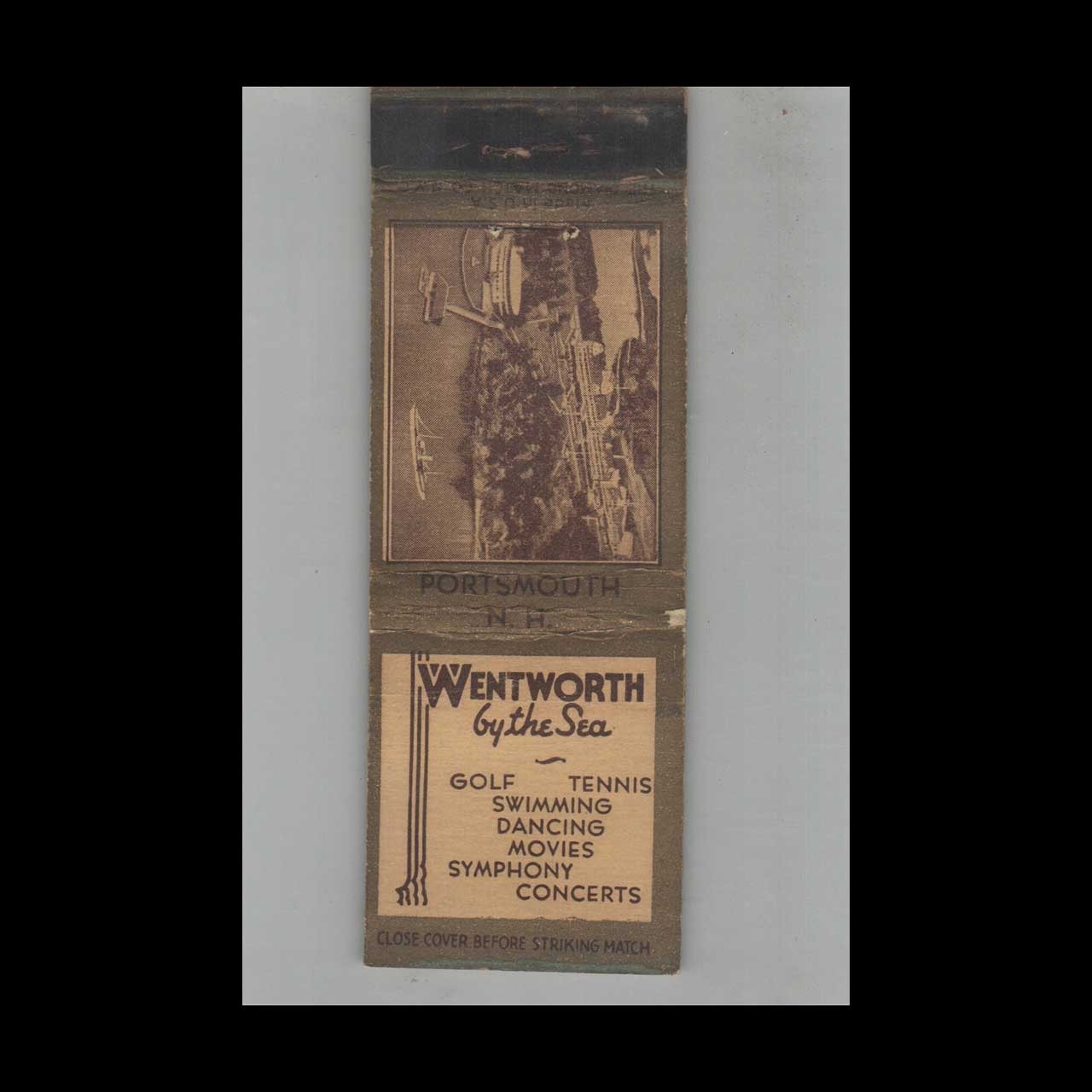 Matchbook Cover Wentworth by the Sea Portsmouth NH