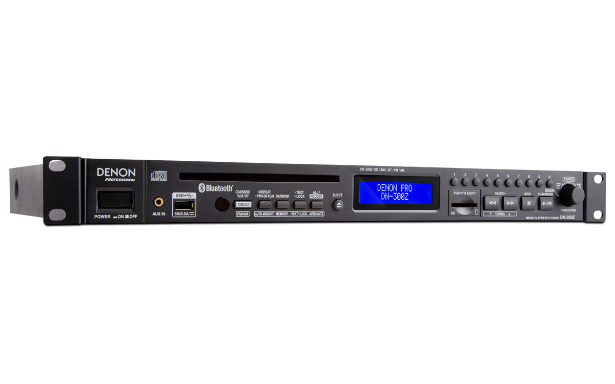 NEW Denon DN-300Z CD/Media Player with Bluetooth AM/FM Tuner USB SD/SDHC Card