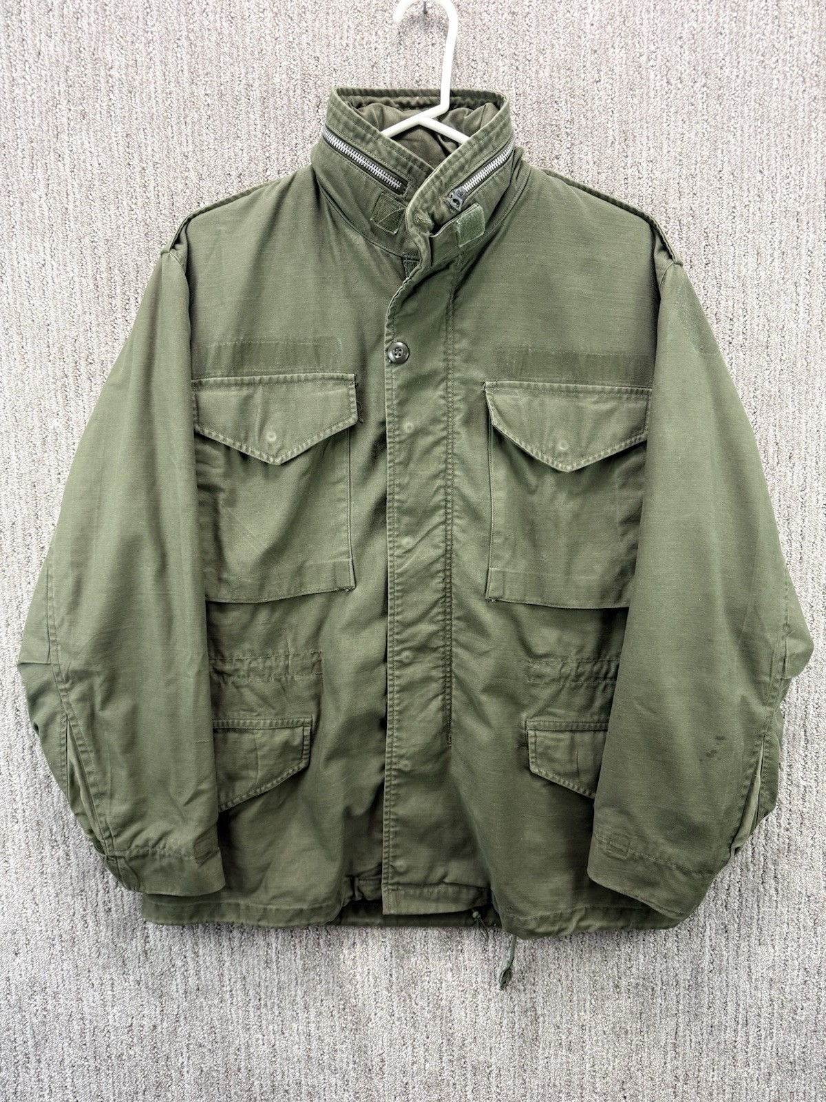 Vintage 60s U.S. Army M-65 Field Jacket Small Regular Olive Vietnam Silver Zip Vintage 60s U.S. Army M-65 Field Jacket Small Regular Olive Vietnam Silver Zip