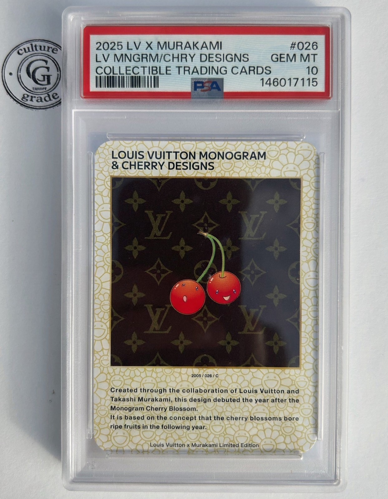 psa 10 | 2025 louis vuitton x murakami mngrm/cherry design trading card #026 🍒 psa 10 | 2025 louis vuitton x murakami mngrm/cherry design trading card #026 🍒