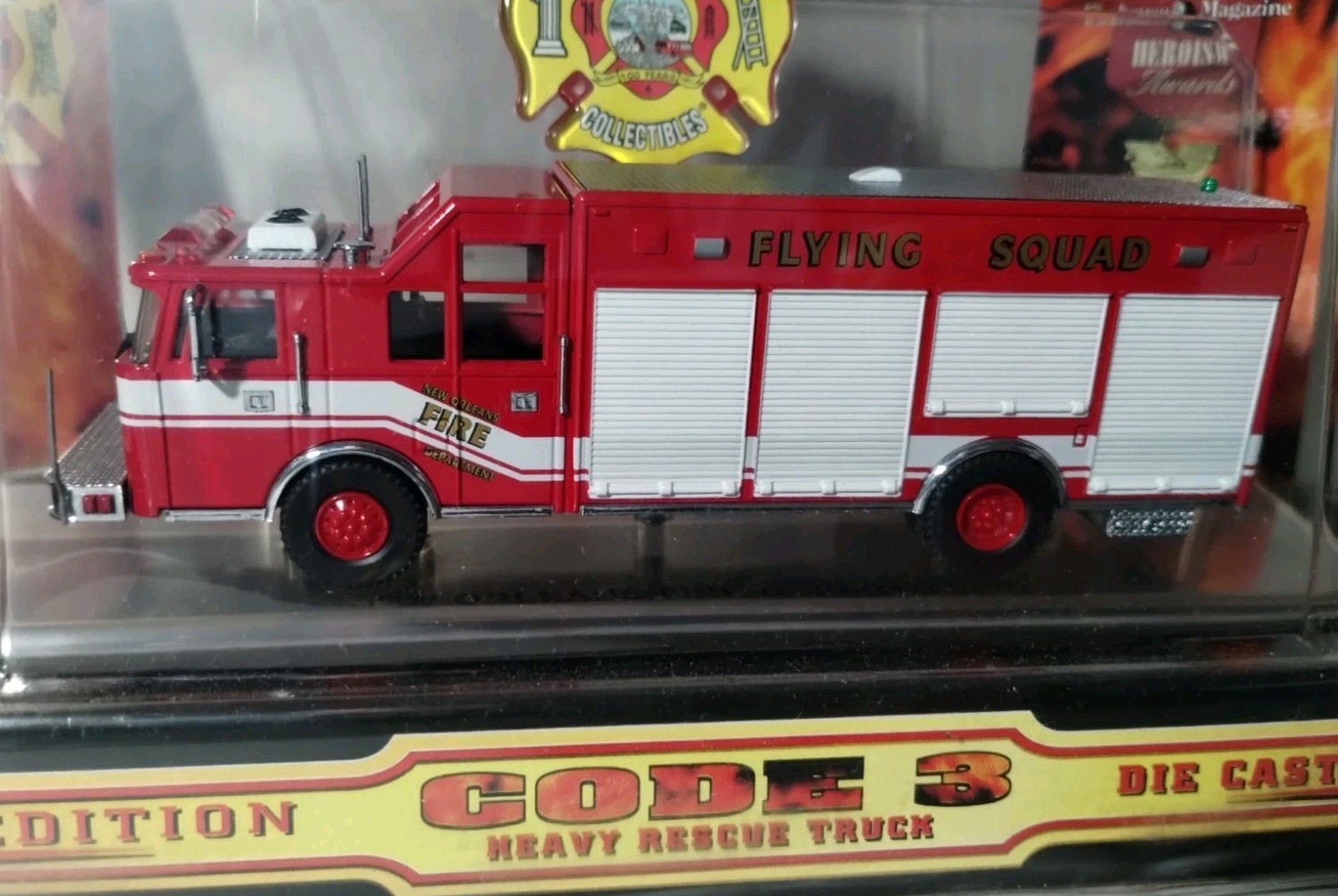 Code 3 Collectibles #12718 New Orleans Pierce Flying Squad Fire Rescue Truck New Code 3 Collectibles #12718 New Orleans Pierce Flying Squad Fire Rescue Truck New