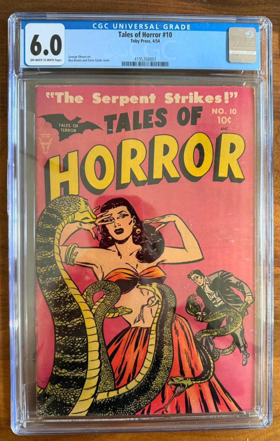 Tales of Horror #10 (April 1954) CGC 6.0 Pre-Code Horror - Snakes RARE Tales of Horror #10 (April 1954) CGC 6.0 Pre-Code Horror - Snakes RARE