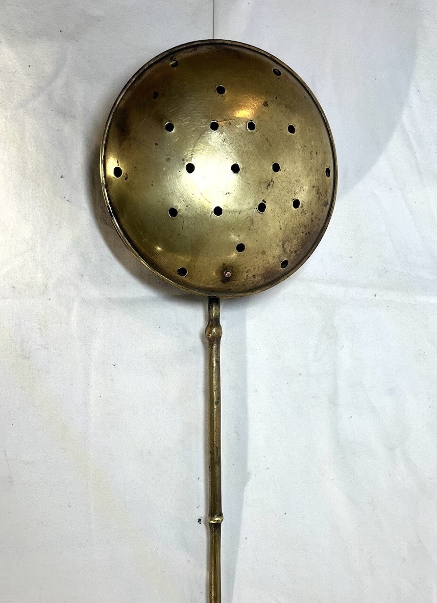 Antique Brass & Copper Bed Warmer – 18th / Early 19th Century Hearth Pan