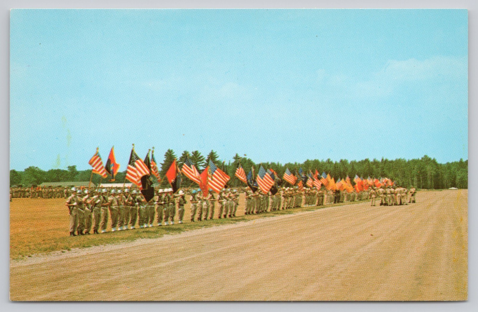 Grayling Michigan Camp Grayling National Guard Chrome Postcard Grayling Michigan Camp Grayling National Guard Chrome Postcard