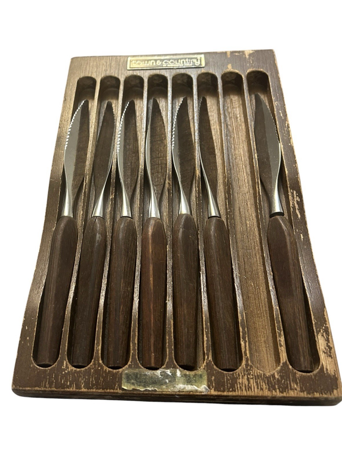 vintage MCM Washington Forge Town & Country steak knife set vintage MCM Washington Forge Town & Country steak knife set