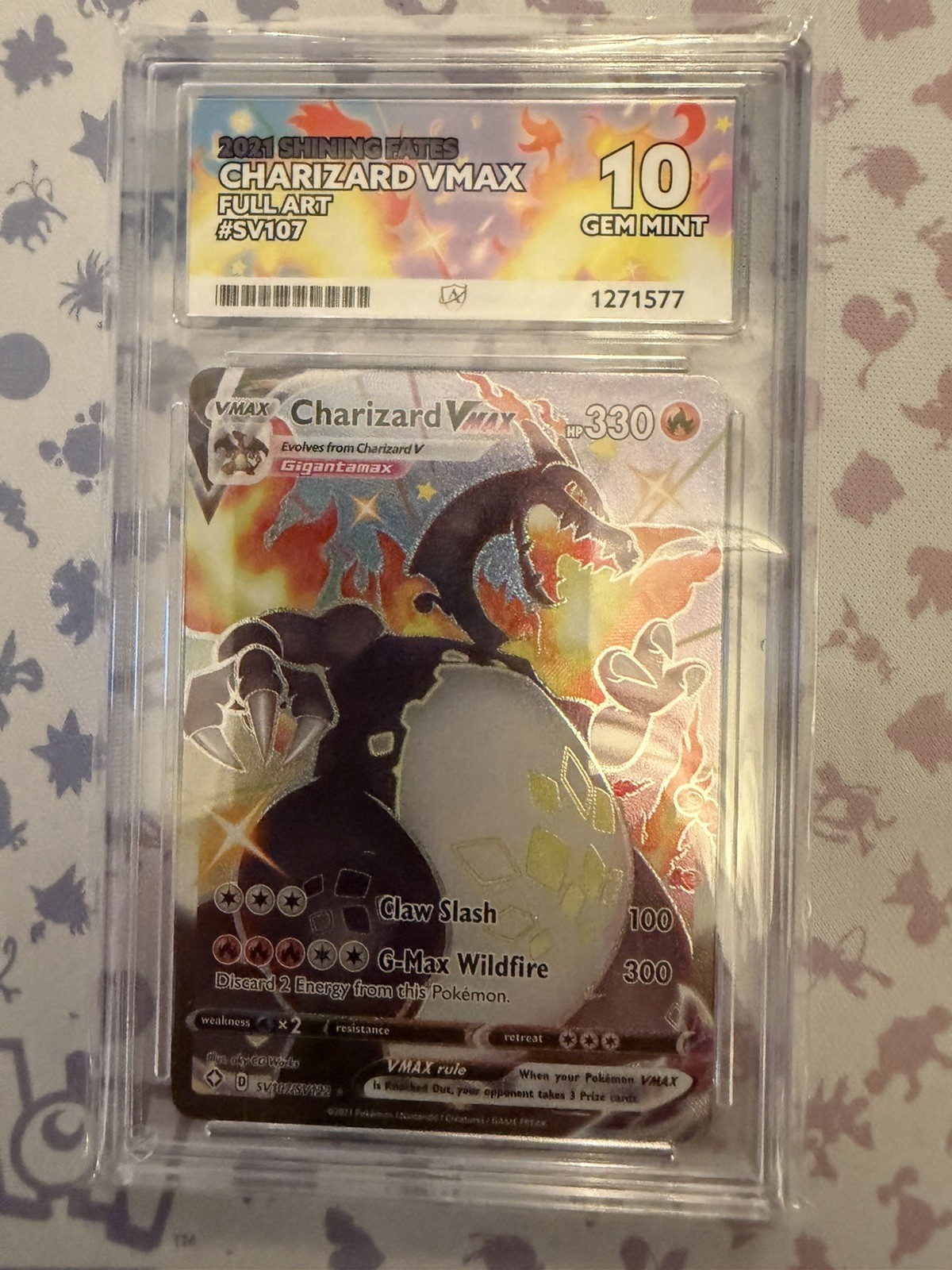 Charizard Vmax Shining fates SV107/SV122 ⭐️Perfect Subs⭐️ ACE 10 Charizard Vmax Shining fates SV107/SV122 ⭐️Perfect Subs⭐️ ACE 10