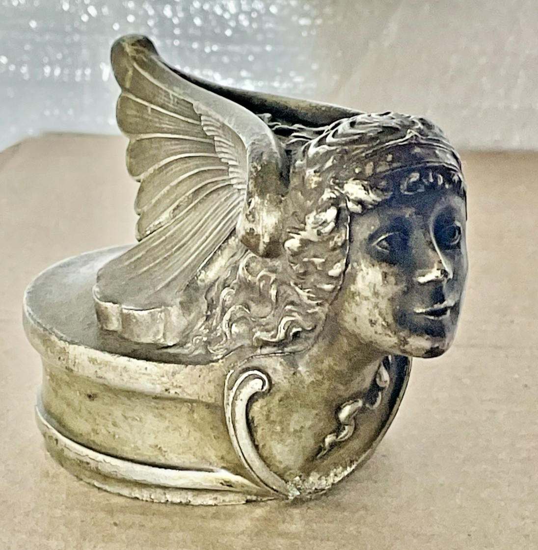 Antique 1926-1929 Buick Flying Goddess Radiator Cap Hood Ornament Nickel Plated Antique 1926-1929 Buick Flying Goddess Radiator Cap Hood Ornament Nickel Plated