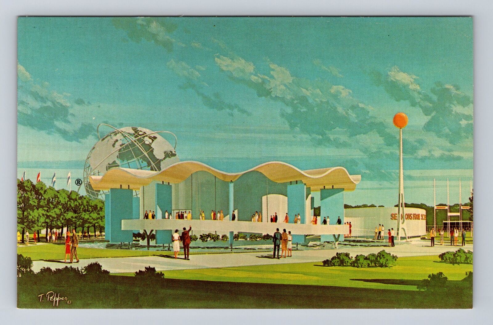 New York City NY, Worlds Fair, Sermons From Science, Vintage Souvenir Postcard