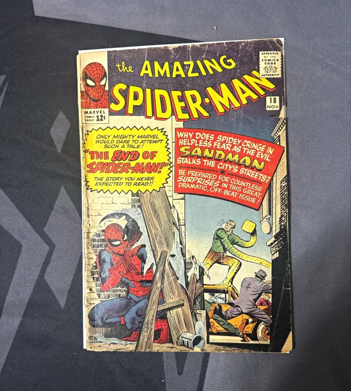 Marvel Comics The Amazing Spider-Man #18 (12¢ cover) Lee Ditko The End Marvel Comics The Amazing Spider-Man #18 (12¢ cover) Lee Ditko The End